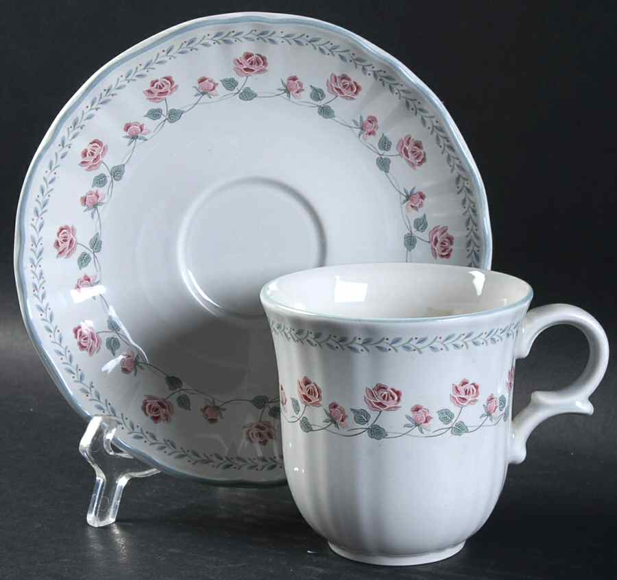 Cassis Flat Cup & Saucer Set by Mikasa-1