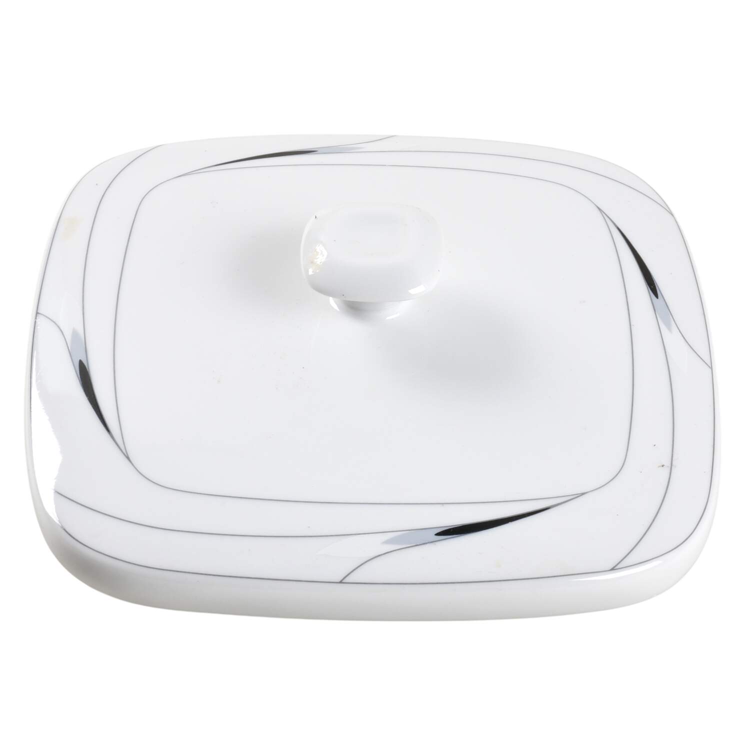 Caviar Ceramic Lid for 2 Quart Square Casserole by Mikasa-1