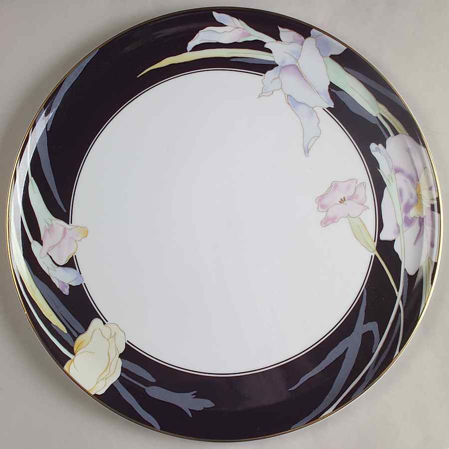 Charisma Black Cake Plate by Mikasa-1
