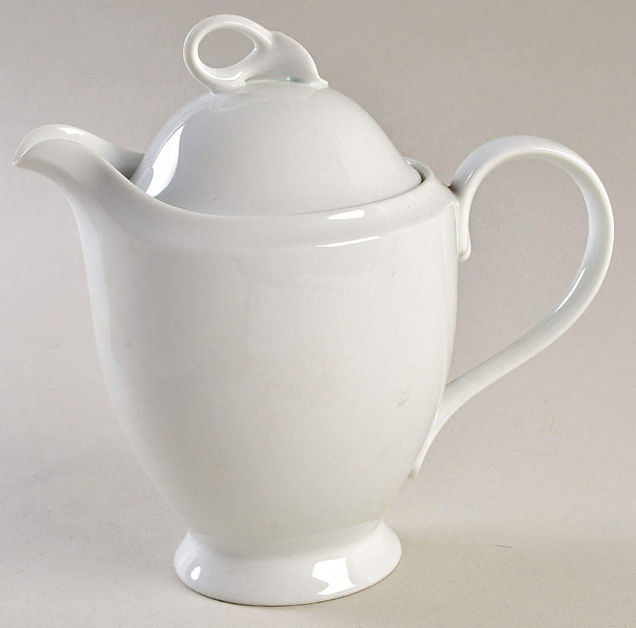 Classic Flair White Mini Coffee Pot & Lid by Mikasa-1
