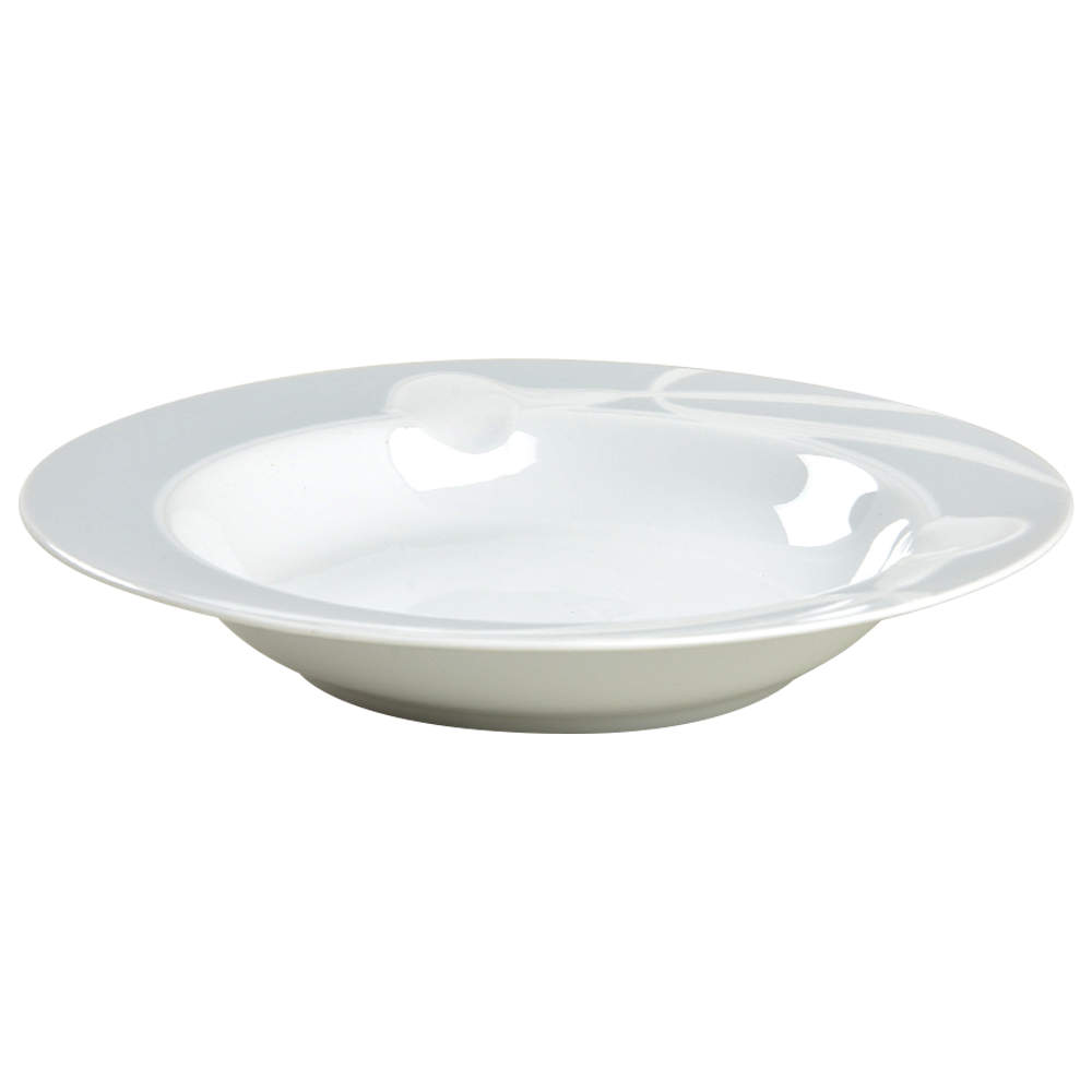 Classic Flair Gray Large Rim Soup Bowl by Mikasa-1
