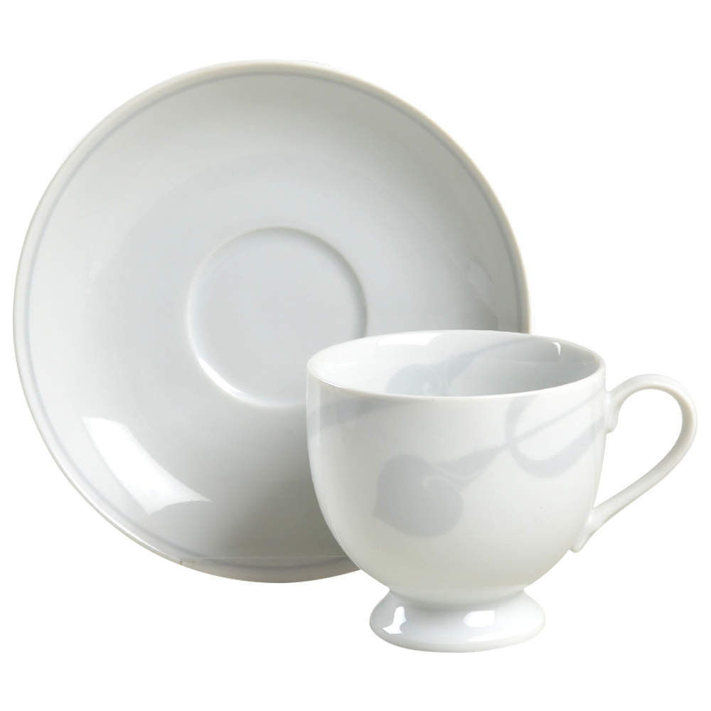 Classic Flair Gray Footed Cup & Saucer Set by Mikasa-1