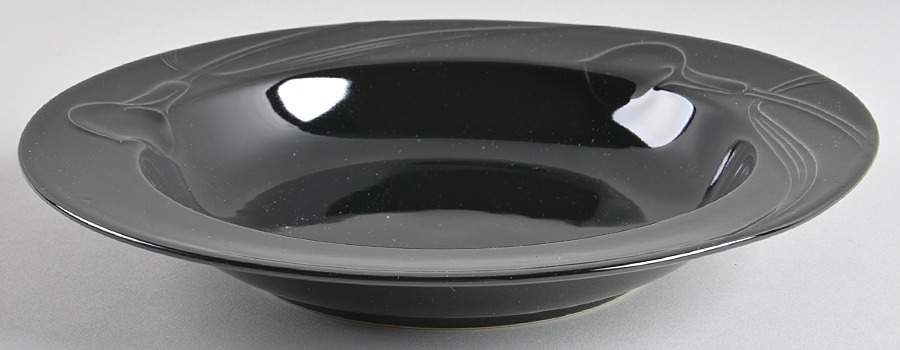 Classic Flair Midnight Large Rim Soup Bowl by Mikasa-1