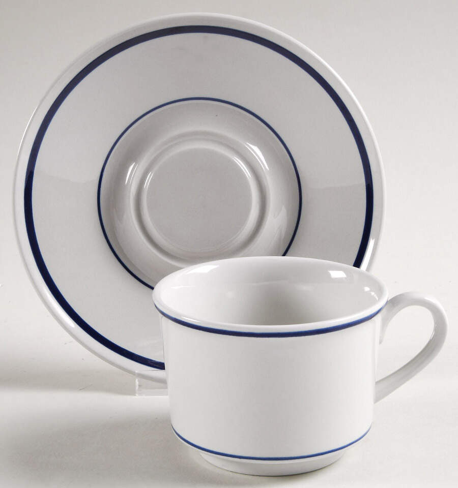 Cordon Bleu Flat Cup & Saucer Set by Mikasa-1