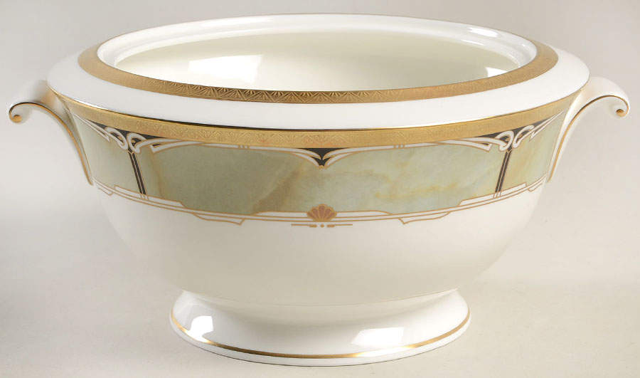 Coronation Celadon 2 Qt Round Covered Casserole No Lid by Mikasa-1