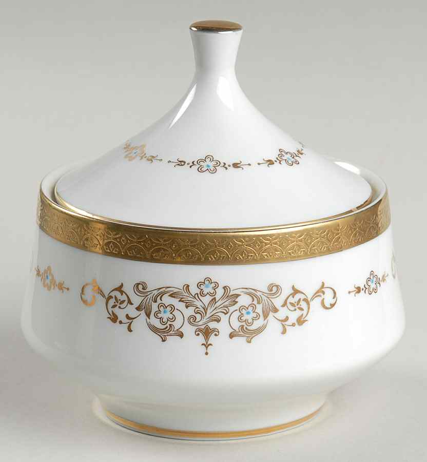Colony Gold Sugar Bowl & Lid by Mikasa-1