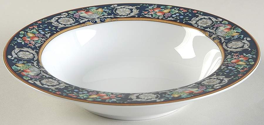 Della Robbia Blue Rim Fruit/Dessert (Sauce) Bowl by Mikasa-1