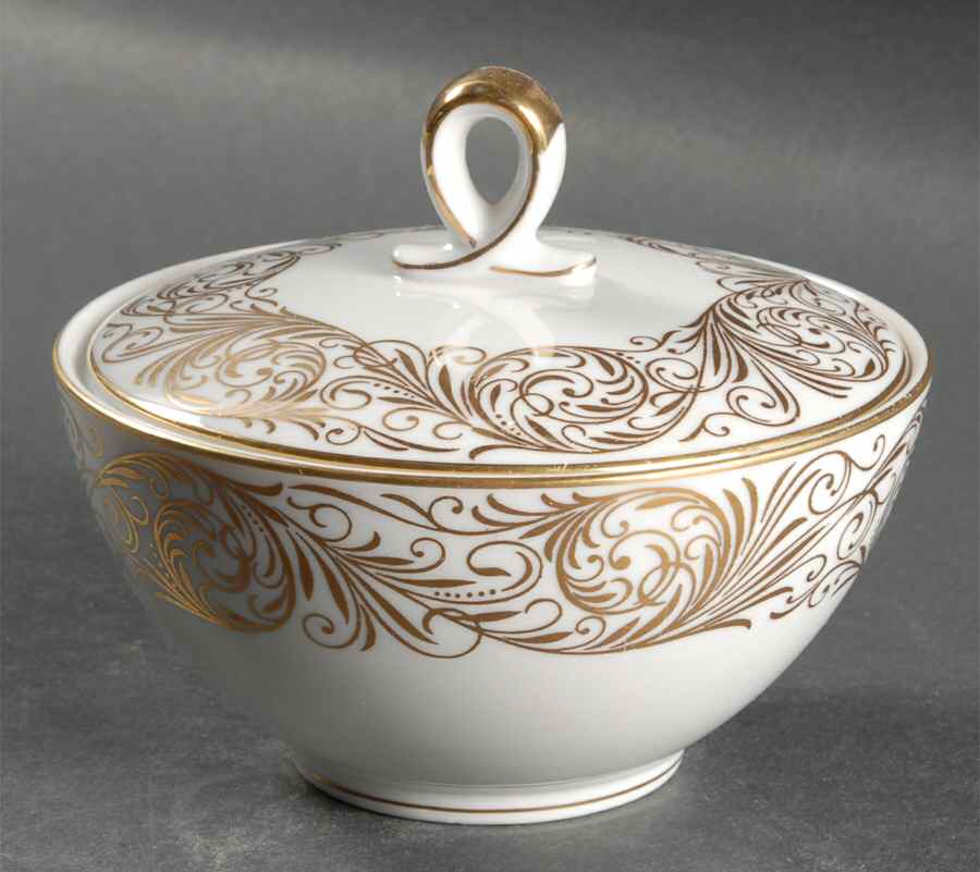 Empire Gold Sugar Bowl & Lid by Mikasa-1