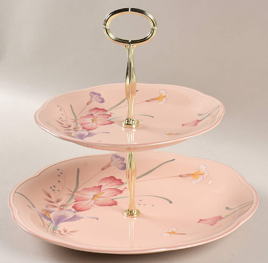 Erica 6 5/8"-10"  2 Tiered Serving Tray (Dp, Sp) HC by Mikasa-1