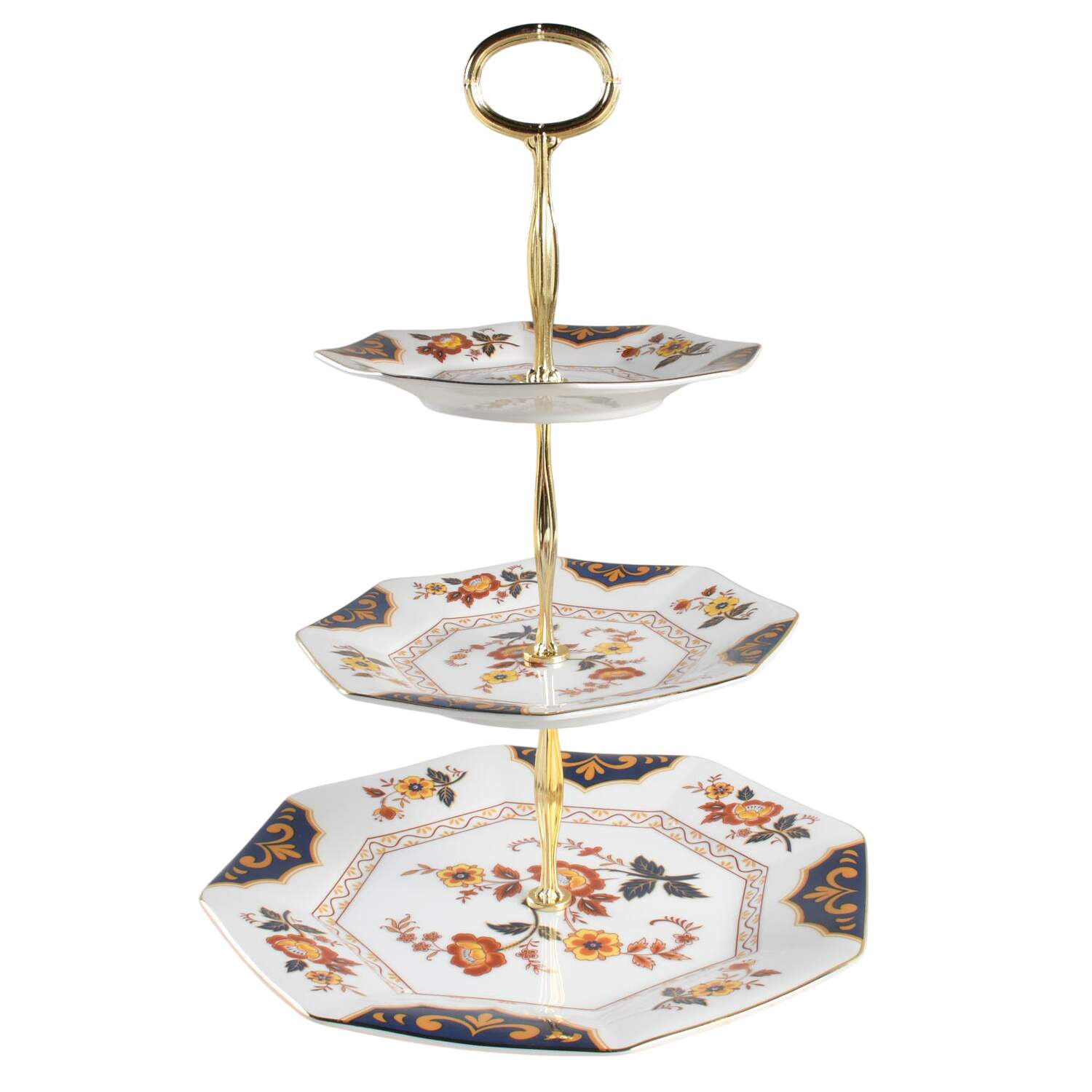 Far East 13 7/8"-14 1/4" 3-Tiered Serving Tray(DP,SP,BB) HC by Mikasa-1