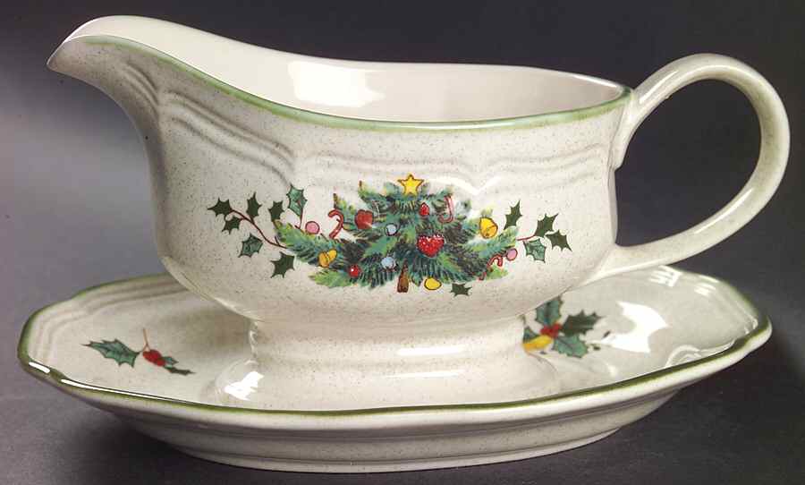 Festive Season Gravy Boat & Underplate by Mikasa-1