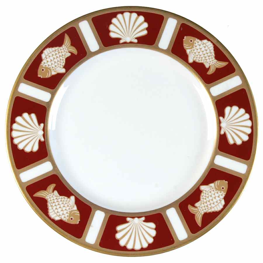Fish and Shell Persian Red Salad Plate by Mikasa-1