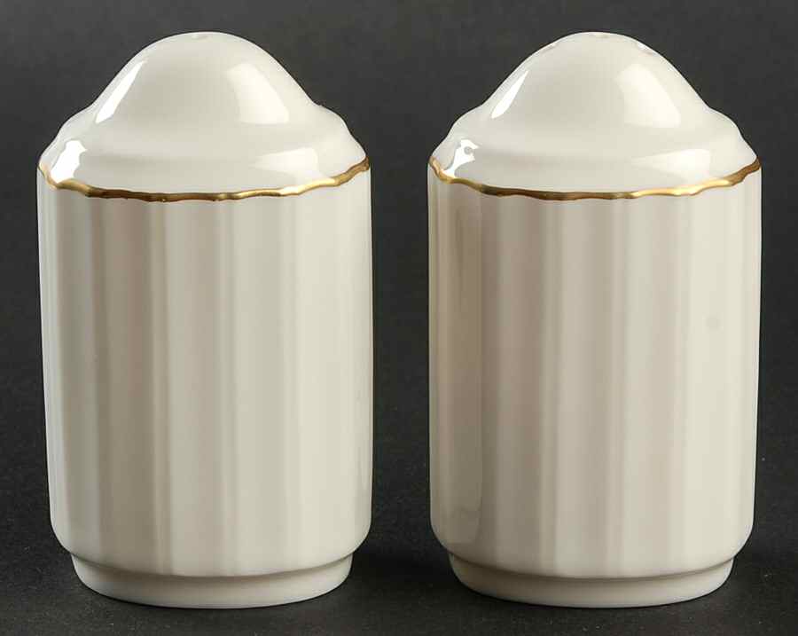 Fluted Gold Salt & Pepper Set by Mikasa-1