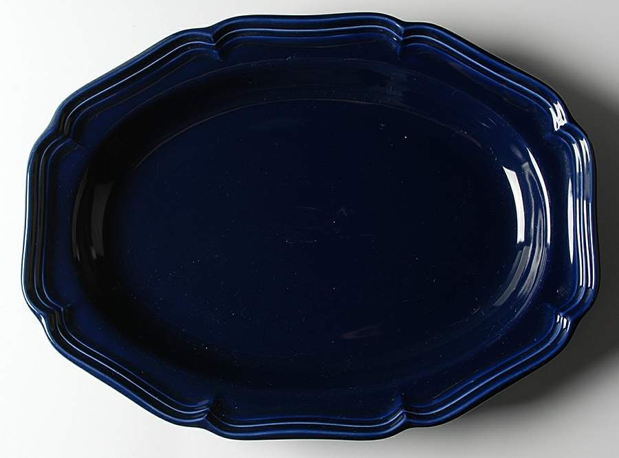 French Blue 14" Oval Serving Platter by Mikasa-1