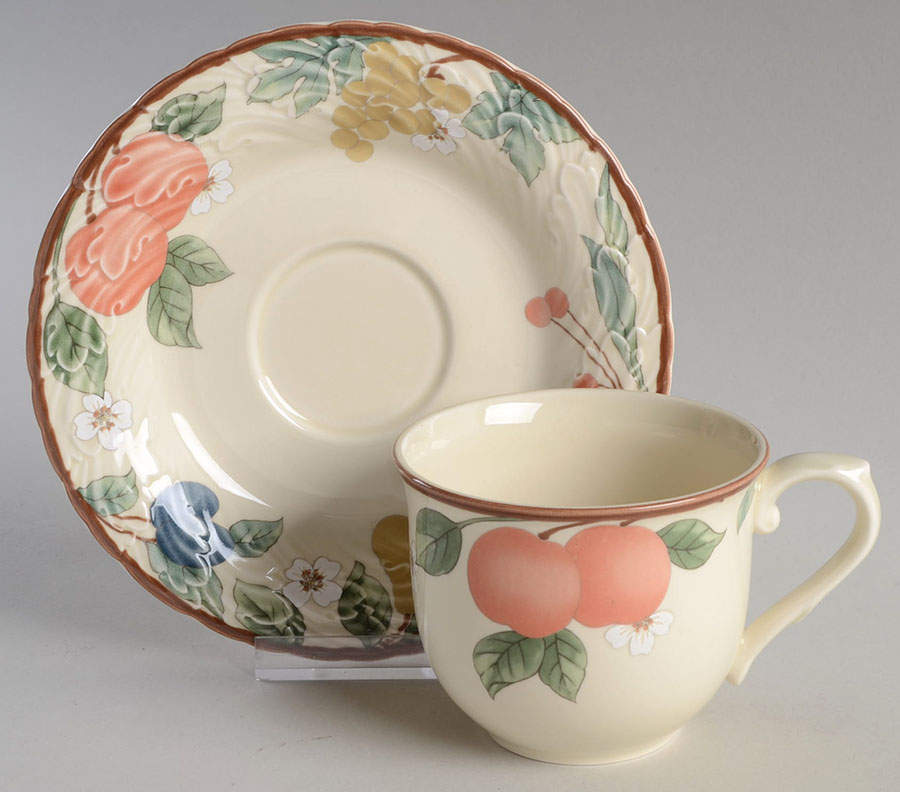 Fruits Collage Flat Cup & Saucer Set by Mikasa-1