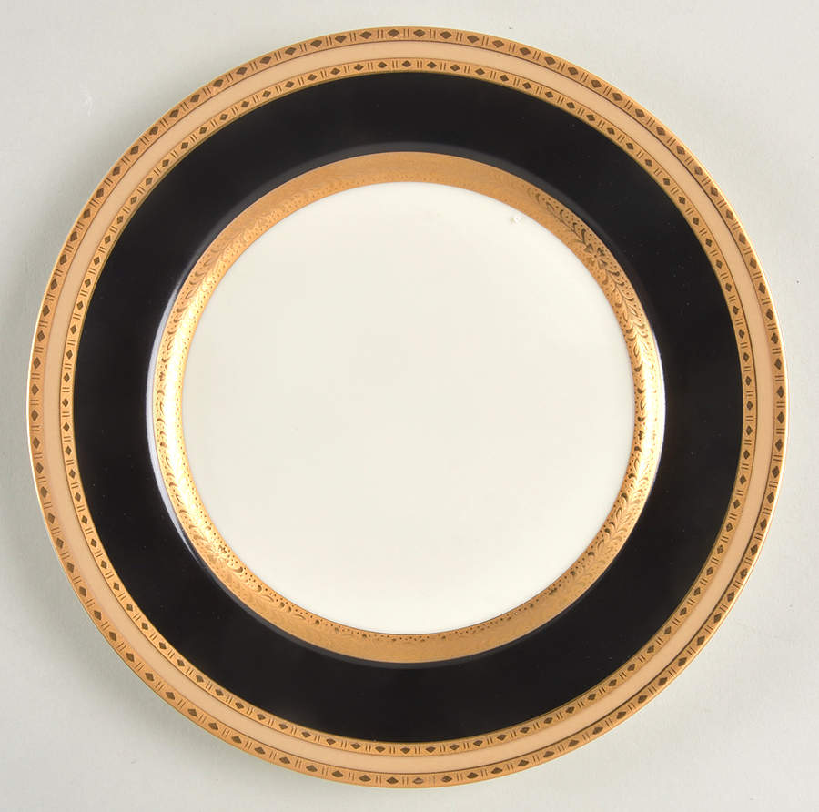 French Embassy Black Salad Plate by Mikasa-1