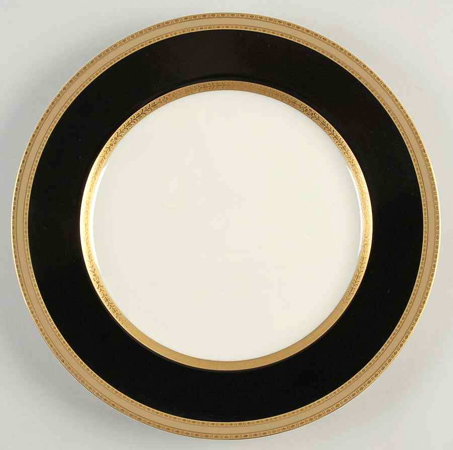 French Embassy Black 12" Chop Plate (Round Platter) by Mikasa-1