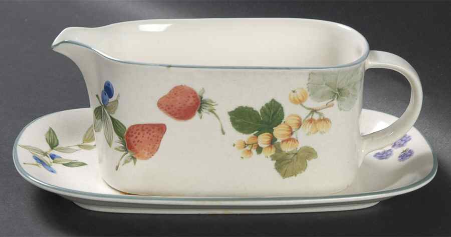 Fresh Fruit Gravy Boat & Underplate (Relish/Butter) by Mikasa-1