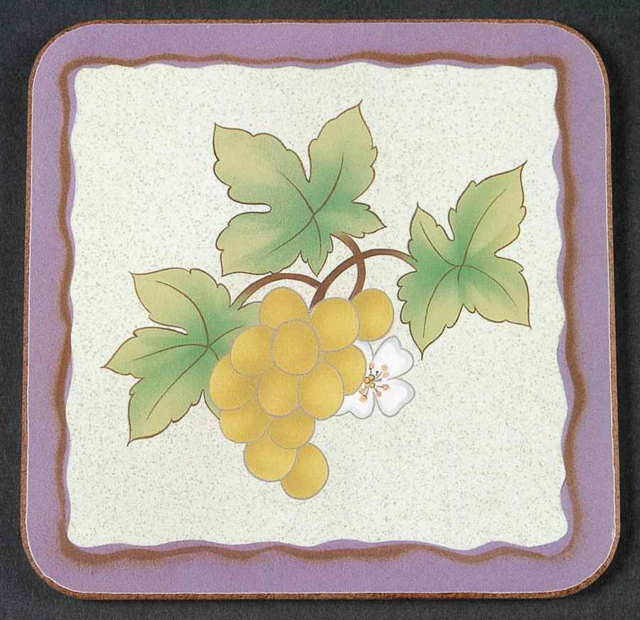 Fruit Panorama Cork Back Square Coaster by Mikasa-1