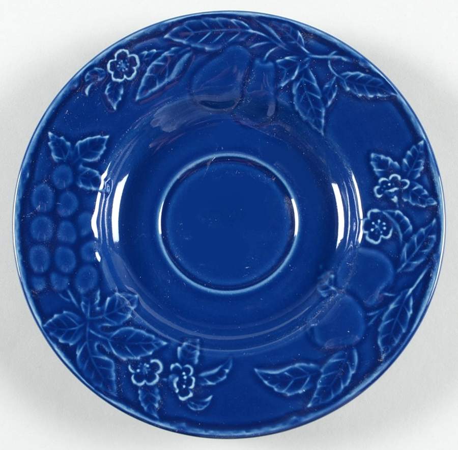 Fruit Promenade Blue Saucer by Mikasa-1