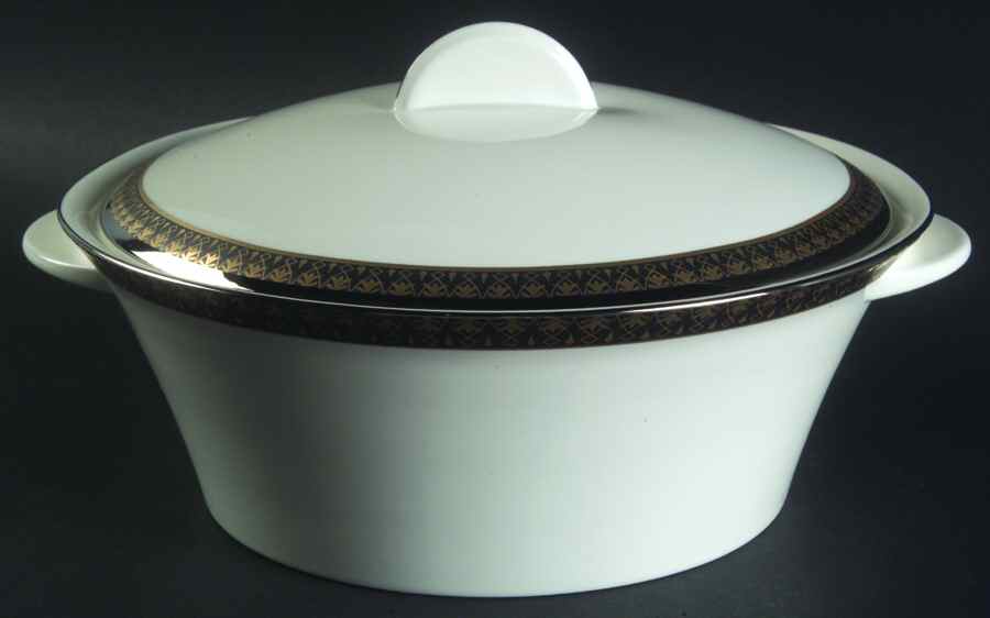 Gold Chain Round Covered Vegetable by Mikasa-1