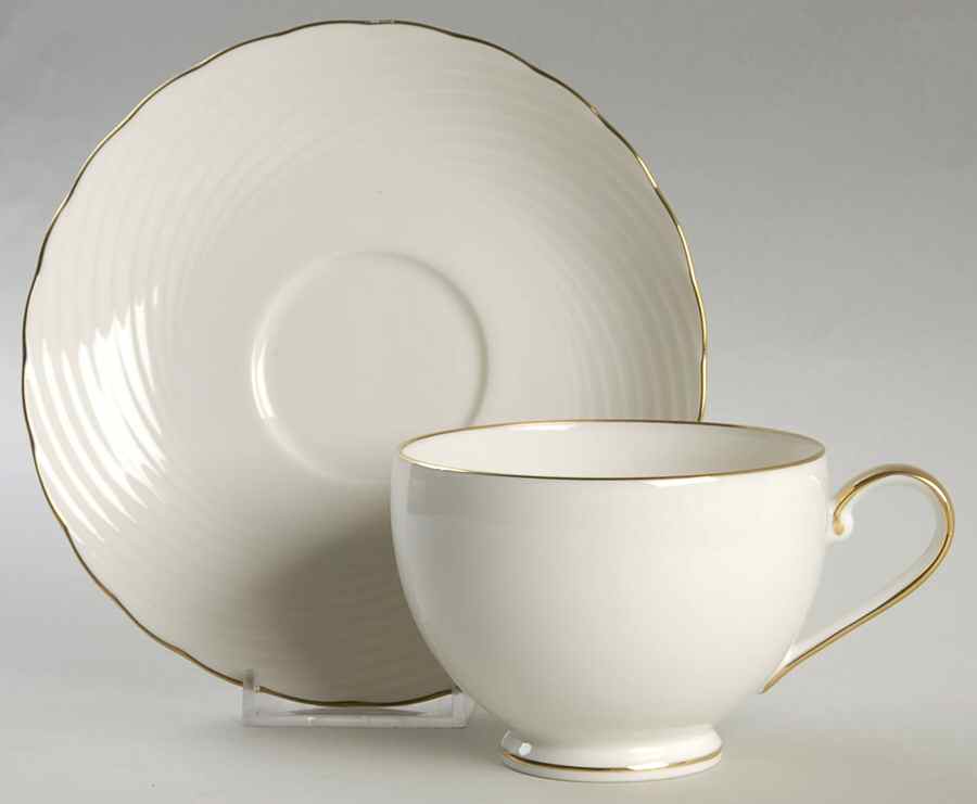 Gold Crest Footed Cup & Saucer Set by Mikasa-1