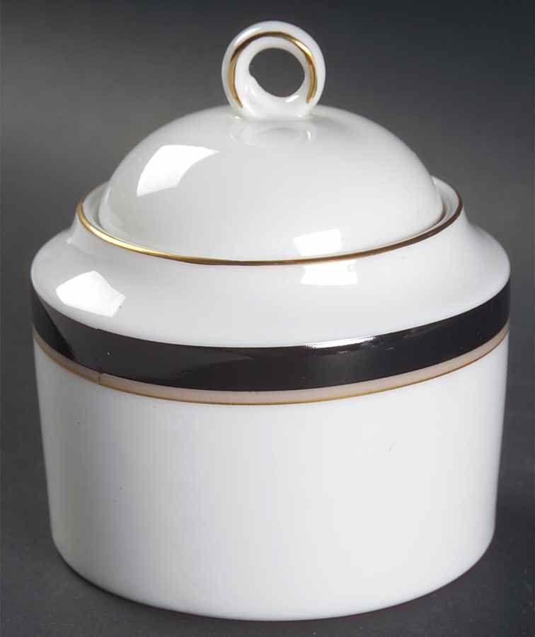 Grandeur Black Sugar Bowl & Lid by Mikasa-1