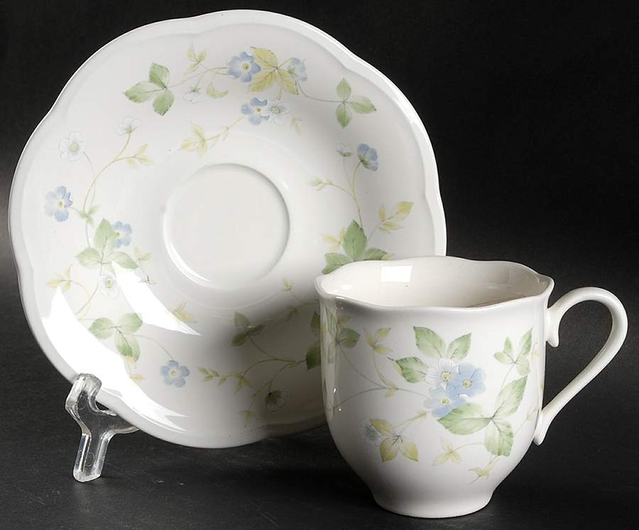 Greenfield Flat Cup & Saucer Set by Mikasa-1