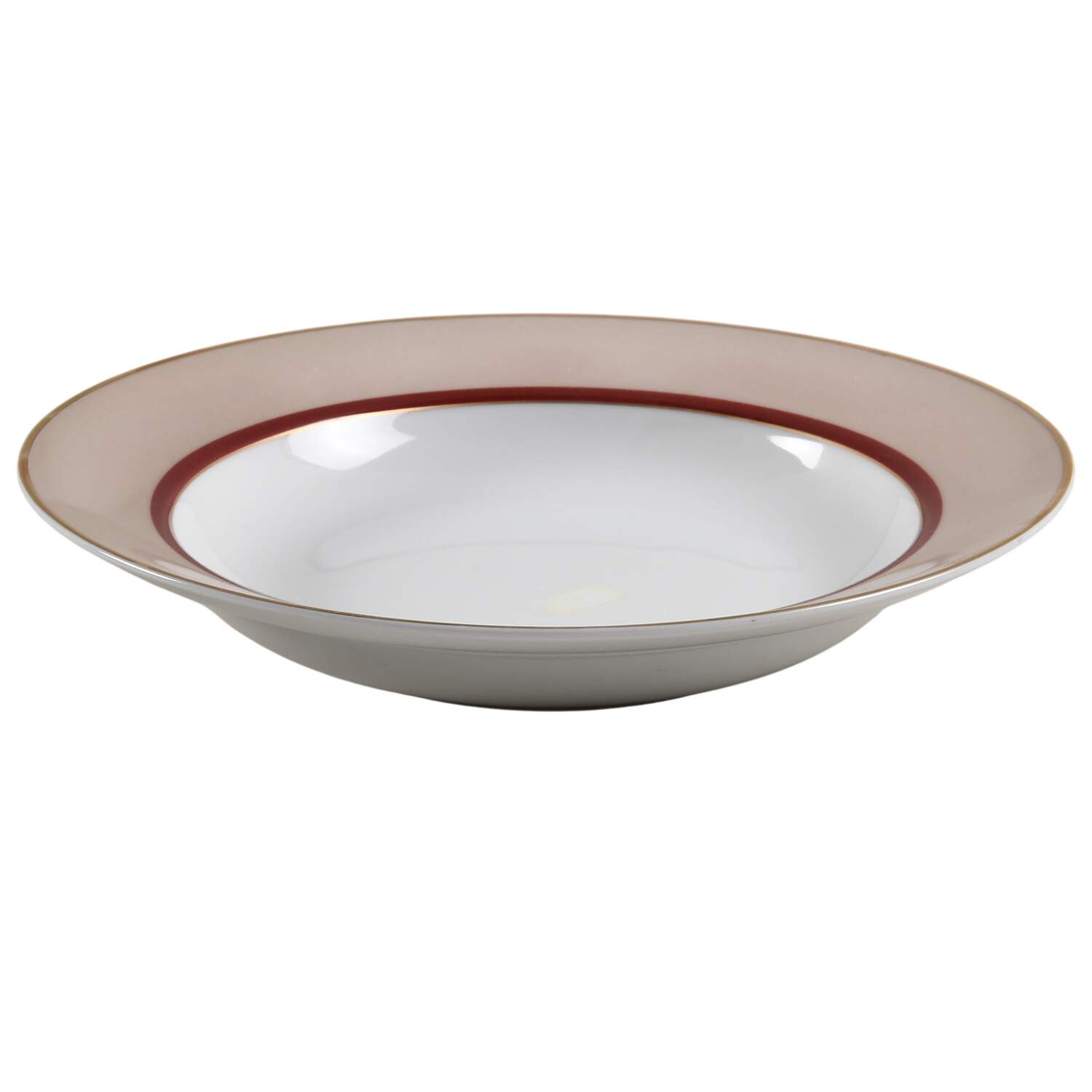 Grandeur Taupe Rim Soup Bowl by Mikasa-1