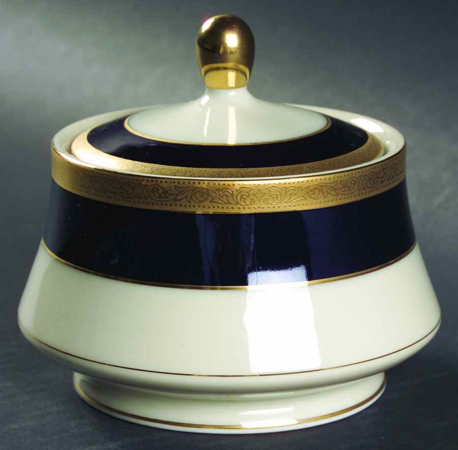 Imperial Blue Sugar Bowl & Lid by Mikasa-1