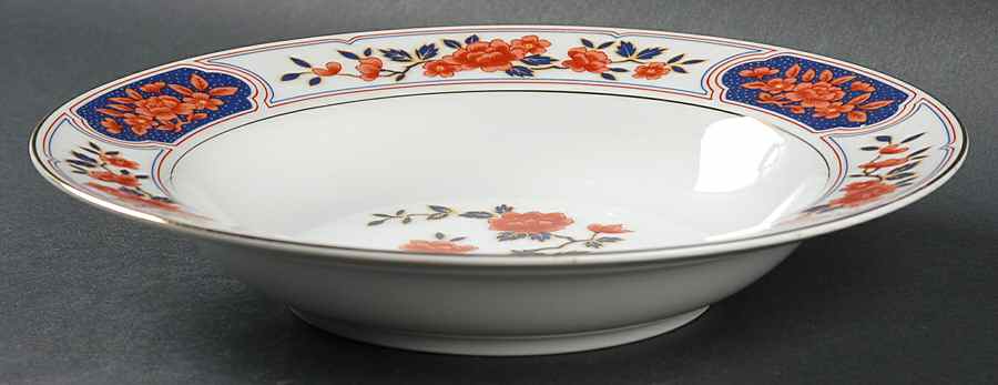 Imperial Peony Rim Soup Bowl by Mikasa-1