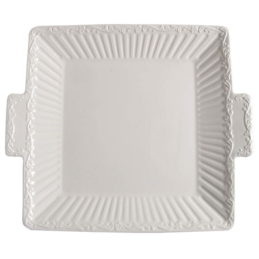 Italian Countryside (Stoneware) 11" Square Handled Cake Plate by Mikasa-1