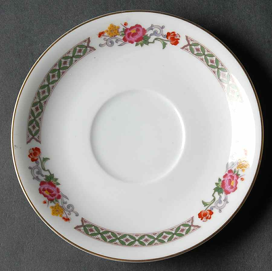 Kutani Branch Saucer by Mikasa-1