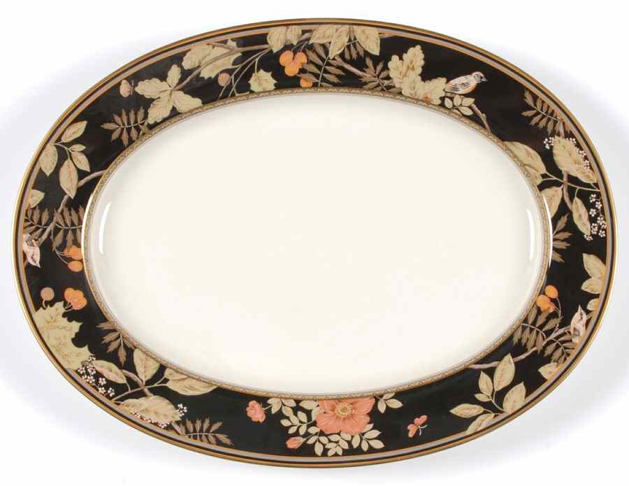 Lavish Meadow 14" Oval Serving Platter by Mikasa-1