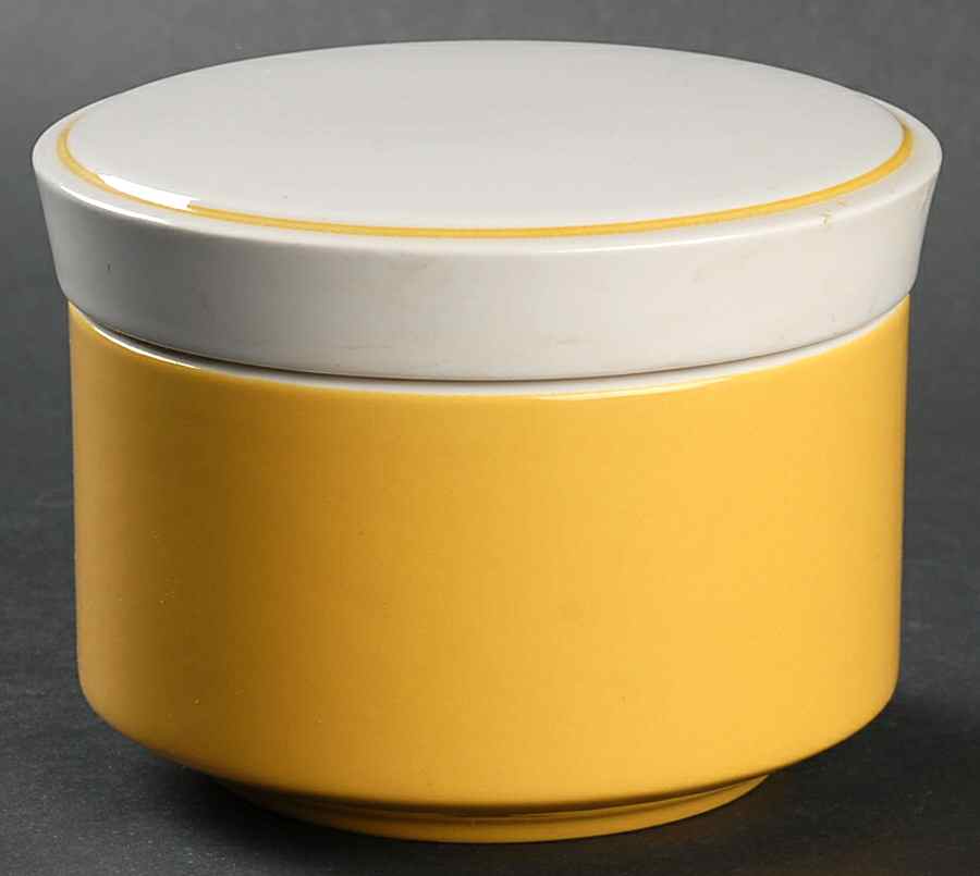 Light and Lively Yellow Sugar Bowl & Lid by Mikasa-1