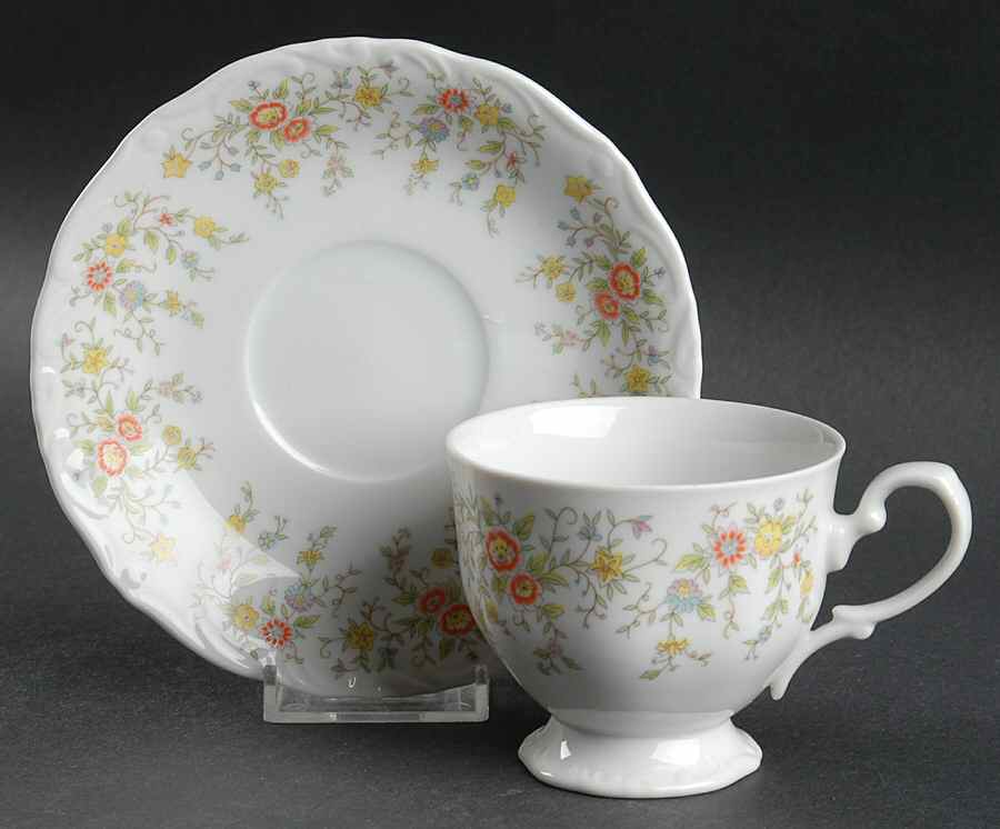 Love Song Footed Cup & Saucer Set by Mikasa-1