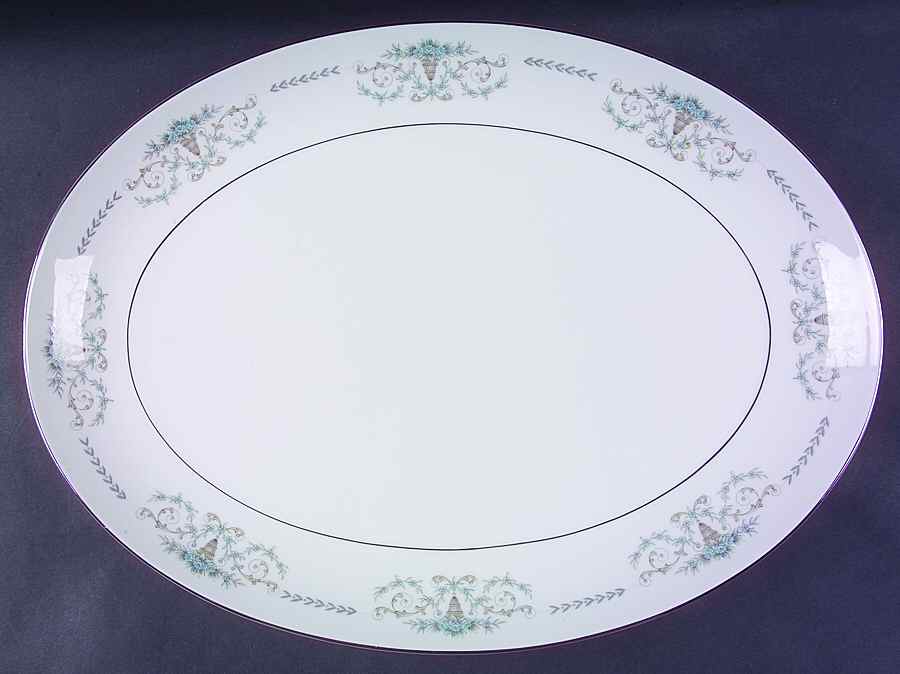 Margaret 16" Oval Serving Platter by Mikasa-1