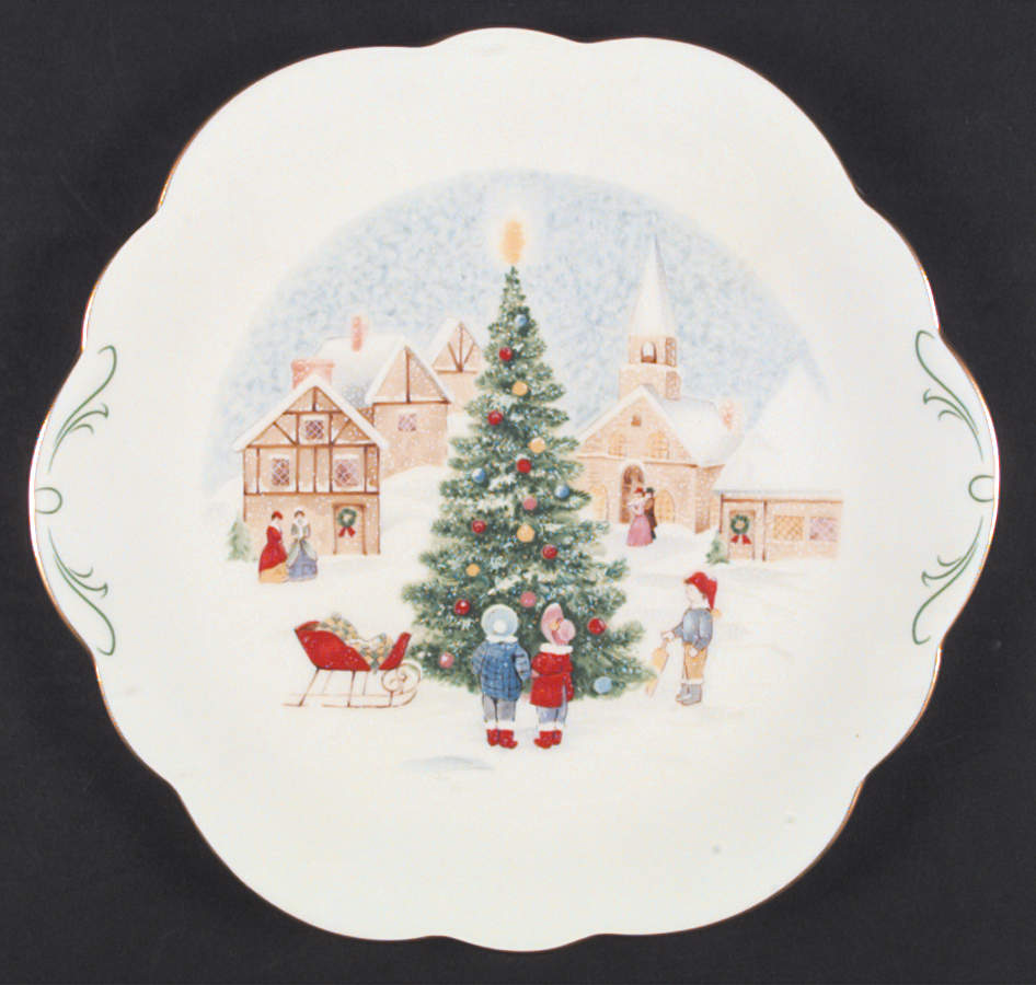 Merry Christmas Wellington Cake Plate by Mikasa-1
