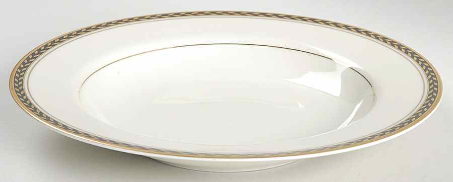 Medici Black Rim Soup Bowl by Mikasa-1