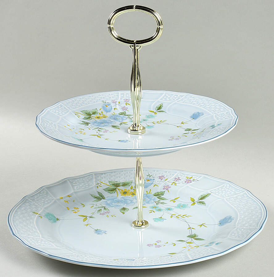 Michelle 6 5/8"-10"  2 Tiered Serving Tray (Dp, Sp) HC by Mikasa-1