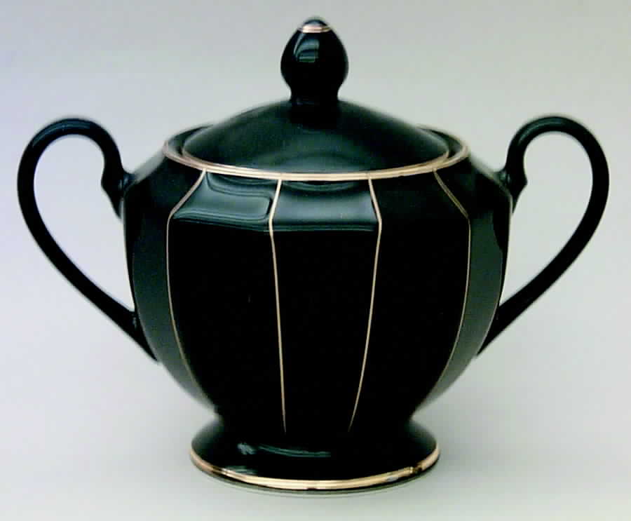 Midnight Gold Sugar Bowl & Lid by Mikasa-1