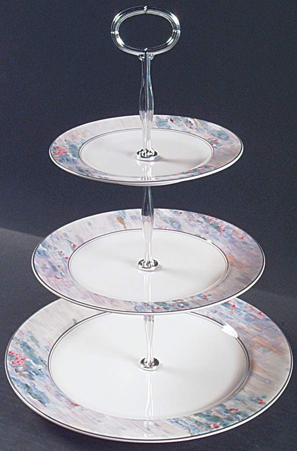 Monet 13 7/8"-14 1/4" 3-Tiered Serving Tray(DP,SP,BB) HC by Mikasa-1
