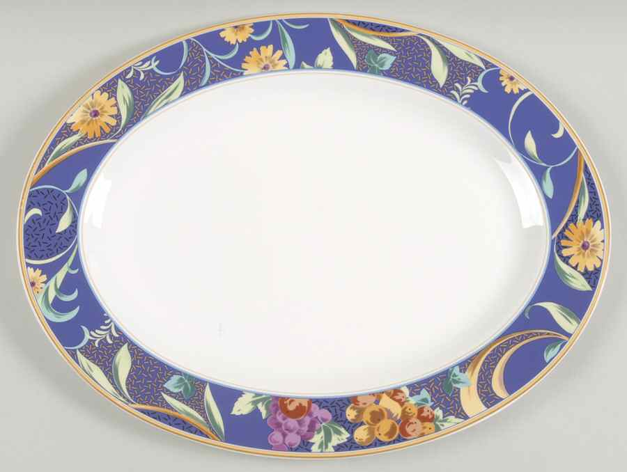 Mystical Garden 14" Oval Serving Platter by Mikasa-1