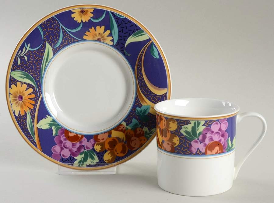 Mystical Garden Flat Cup & Saucer Set by Mikasa-1