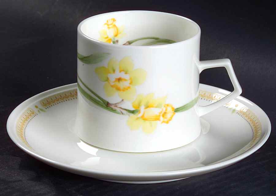 Nature's Garden Flat Cup & Saucer Set by Mikasa-1