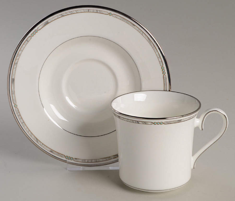 New Provence Flat Cup & Saucer Set by Mikasa-1