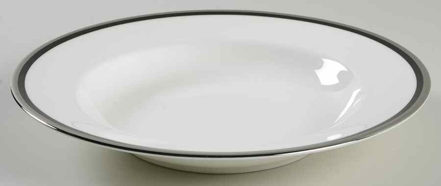 Noir Platinum Rim Soup Bowl by Mikasa-1