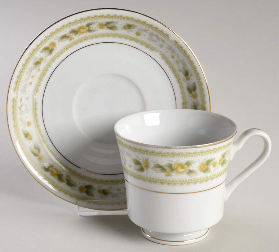 Oakdale Footed Cup & Saucer Set by Mikasa-1