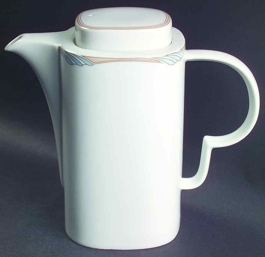 Omega Blue Peach Coffee Pot & Lid by Mikasa-1