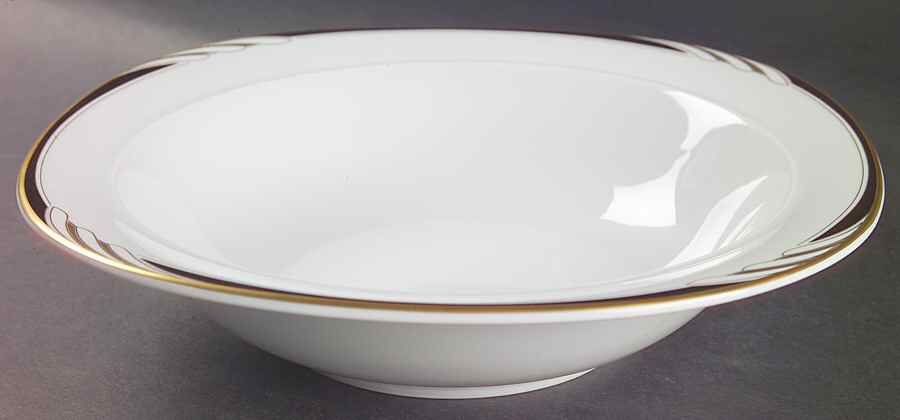 Omega White Black 9" Round Vegetable Bowl by Mikasa-1